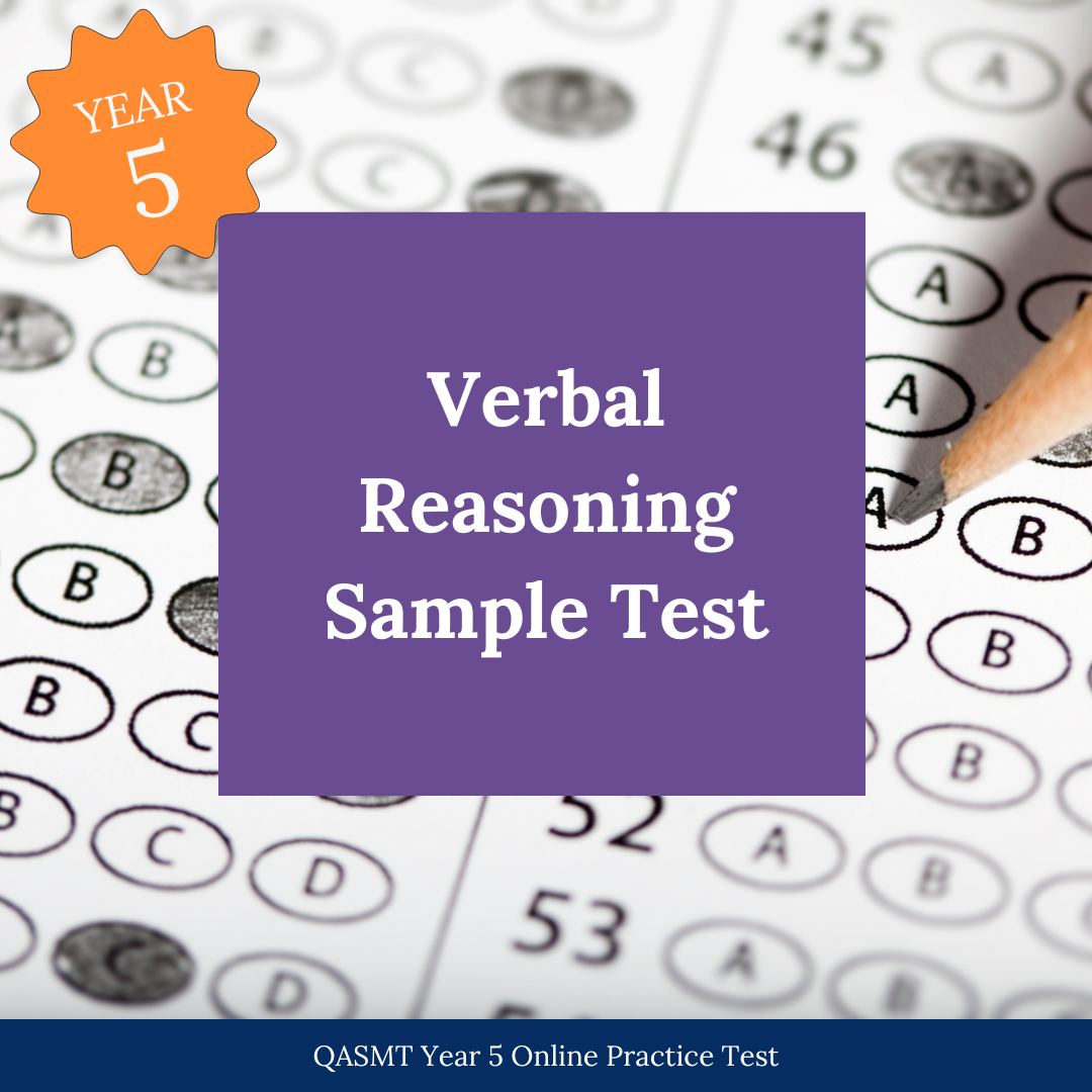 QASMT Year 5 Verbal Reasoning Sample Test